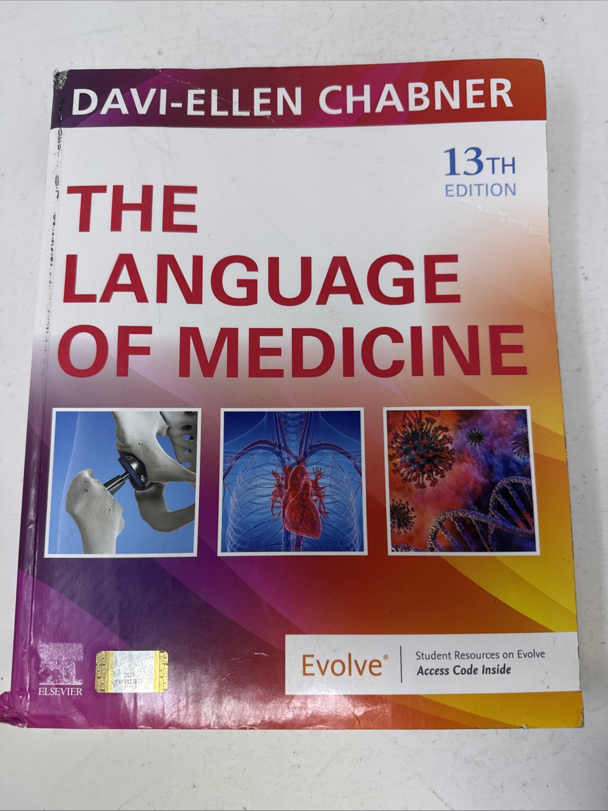 The Language of Medicine 13th Ed- Paperback by Chabner *W/Code. Mild Cover Dam