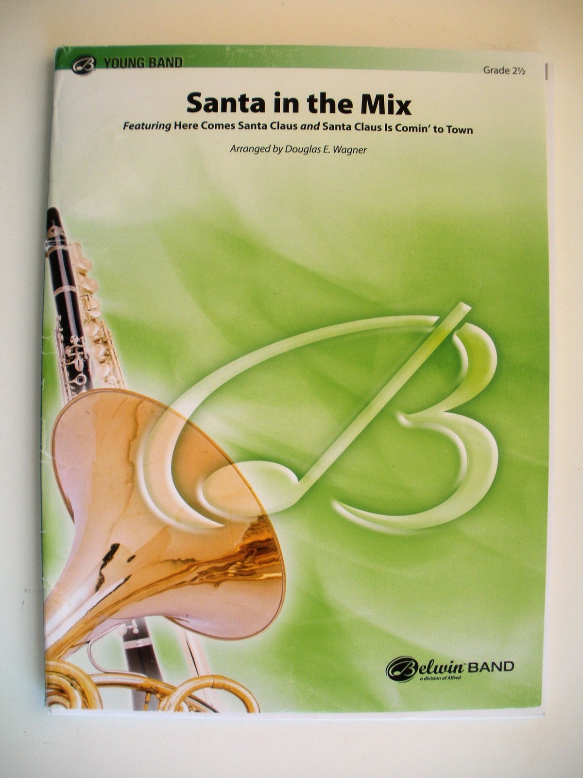 SANTA IN THE MIX Conductor Score School Concert Band SHEET MUSIC Christmas Songs