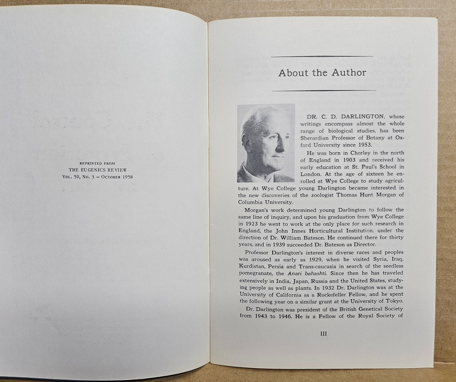 Control of Evolution in Man by Darlington – I.A.A.E.E. Racialist Eugenics IQ