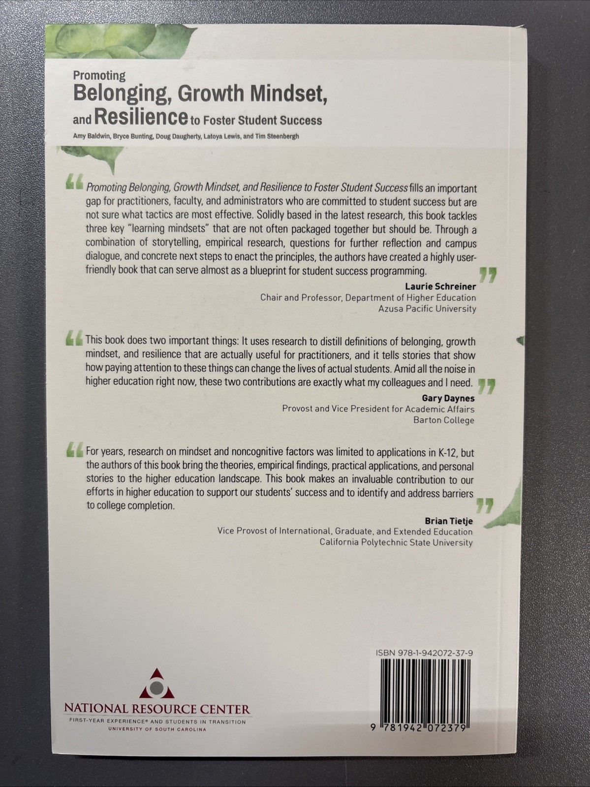 Promoting Belonging, Growth Mindset, and Resilience to Foster Student Success