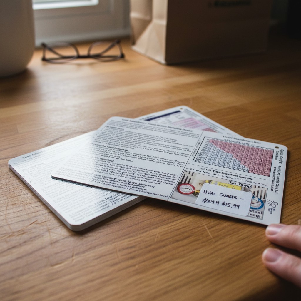 Durable HVAC Technician Reference Cards – Essential Tool for Refrigerant Issues