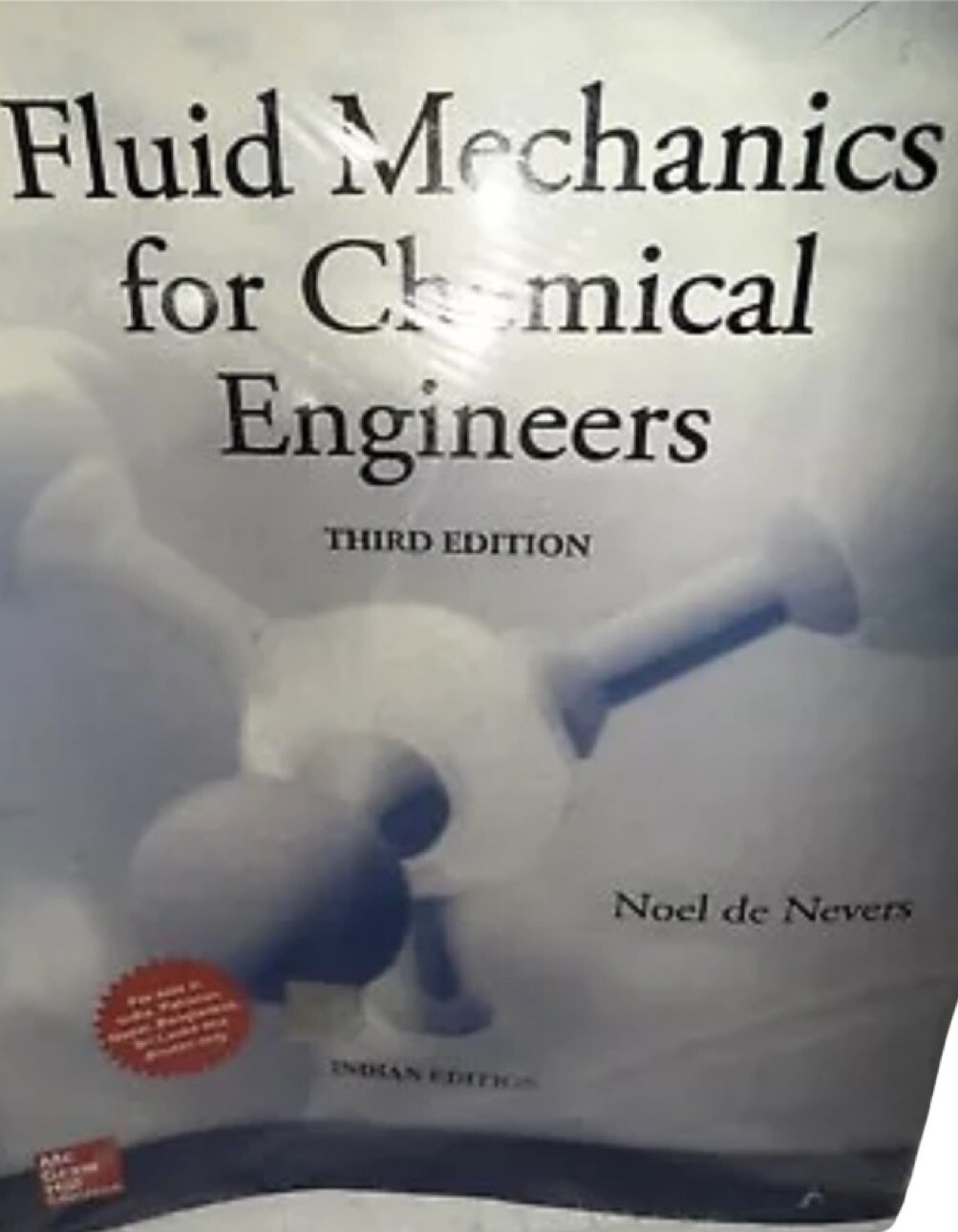 FLUID MECHANICS For Chemical Engineers 3ED Noel Nevers Indian Edition NEW Sealed