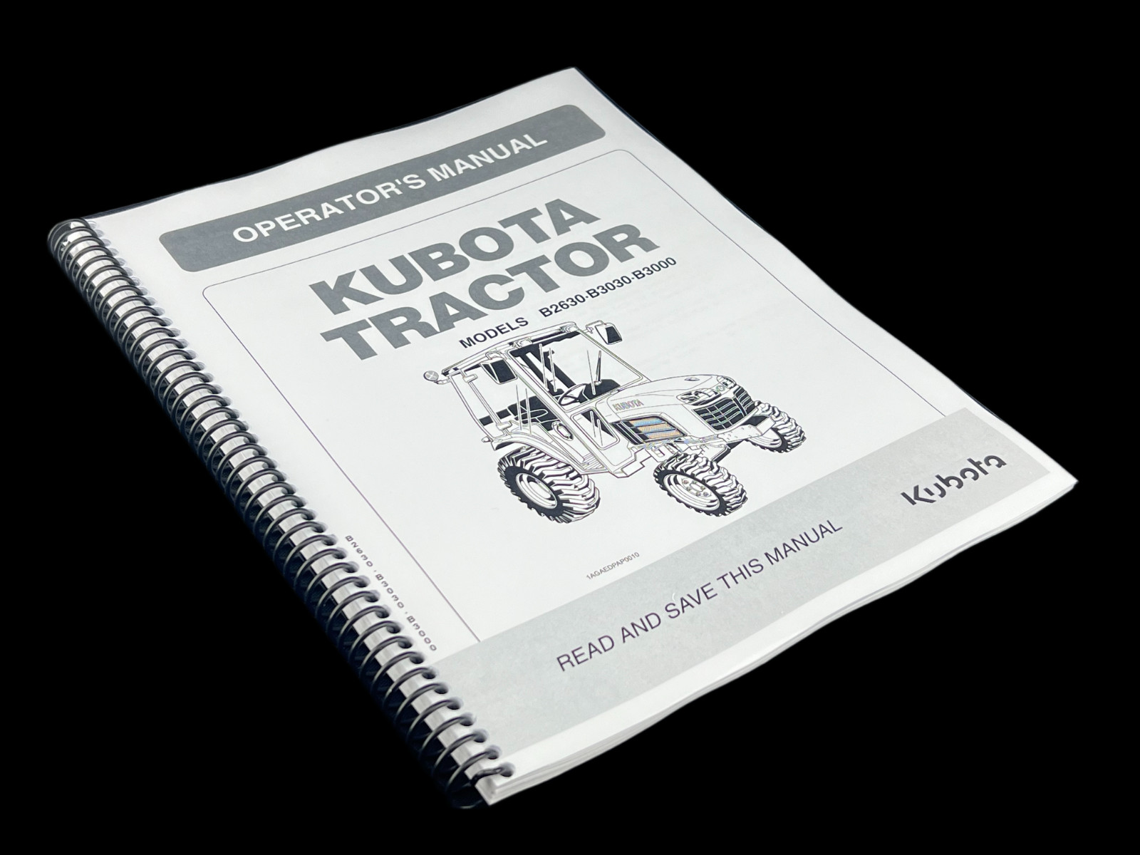 Kubota B2630 B3030 B3000 Operator’s Manual: 103 Pages & Coil Bound