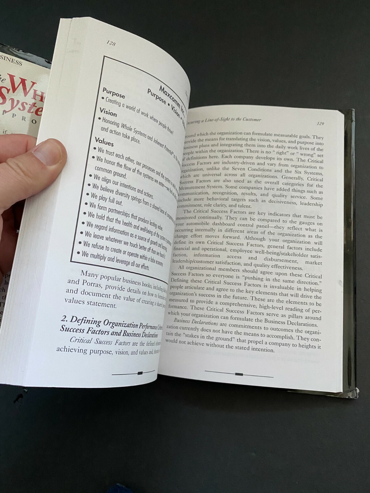WHOLE SYSTEMS APPROACH: INVOLOVING EVERYONE IN COMPANY TO By Cindy Adams VG