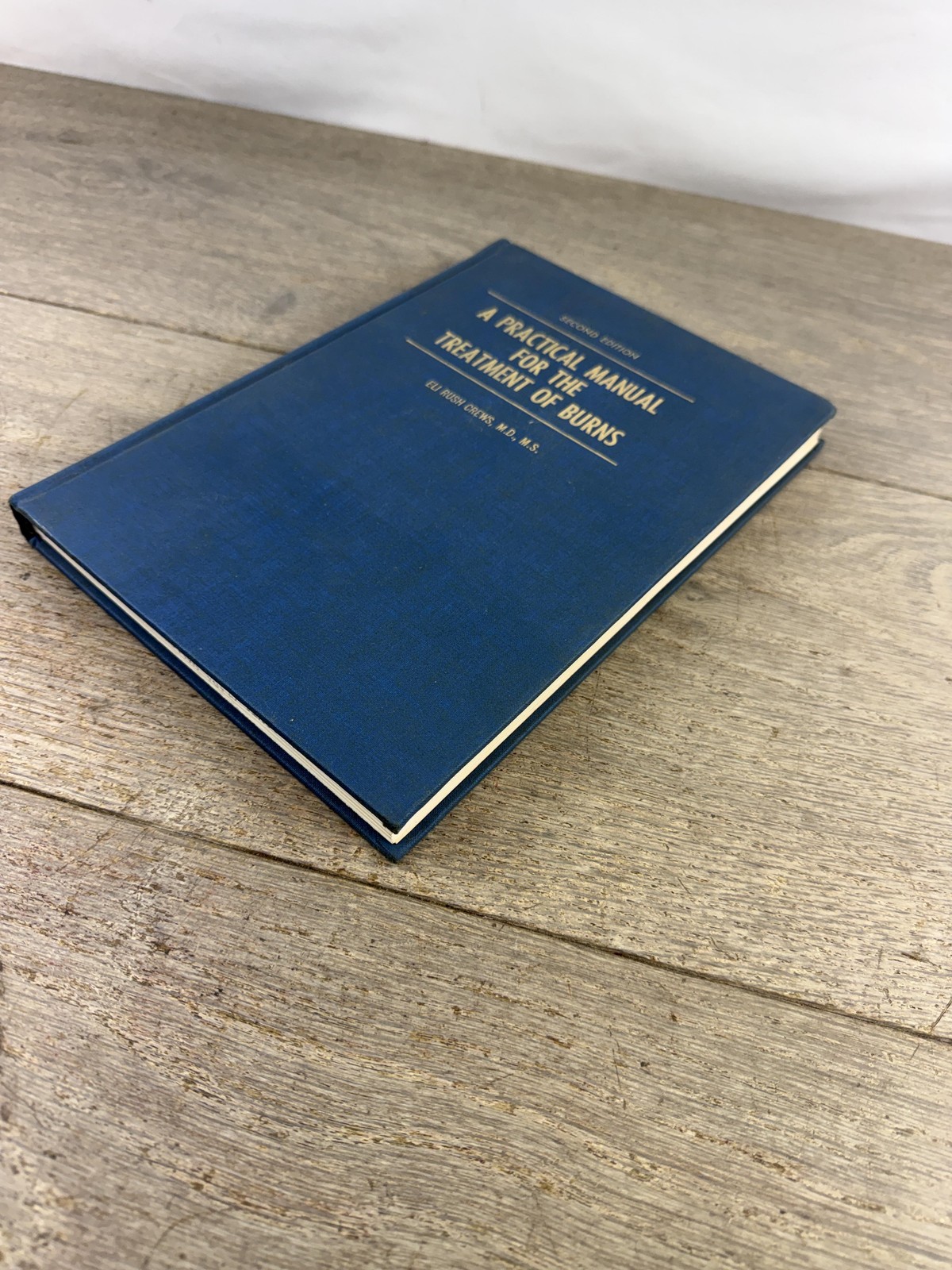 Vintage 1967 Practical Manual For The Treatment Of Burns Crews Surgery Book HC