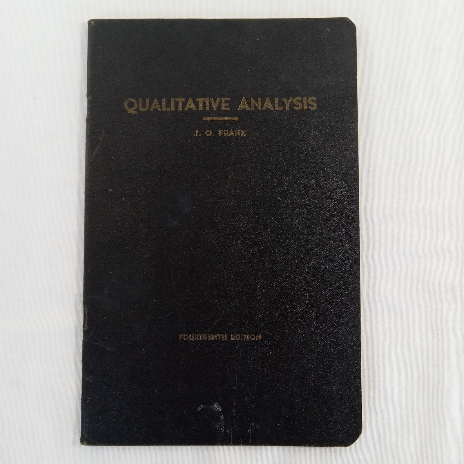 Qualitative Analysis J.O. Frank Fourteenth Edition 1948 Chemistry Booklet 38 Pgs