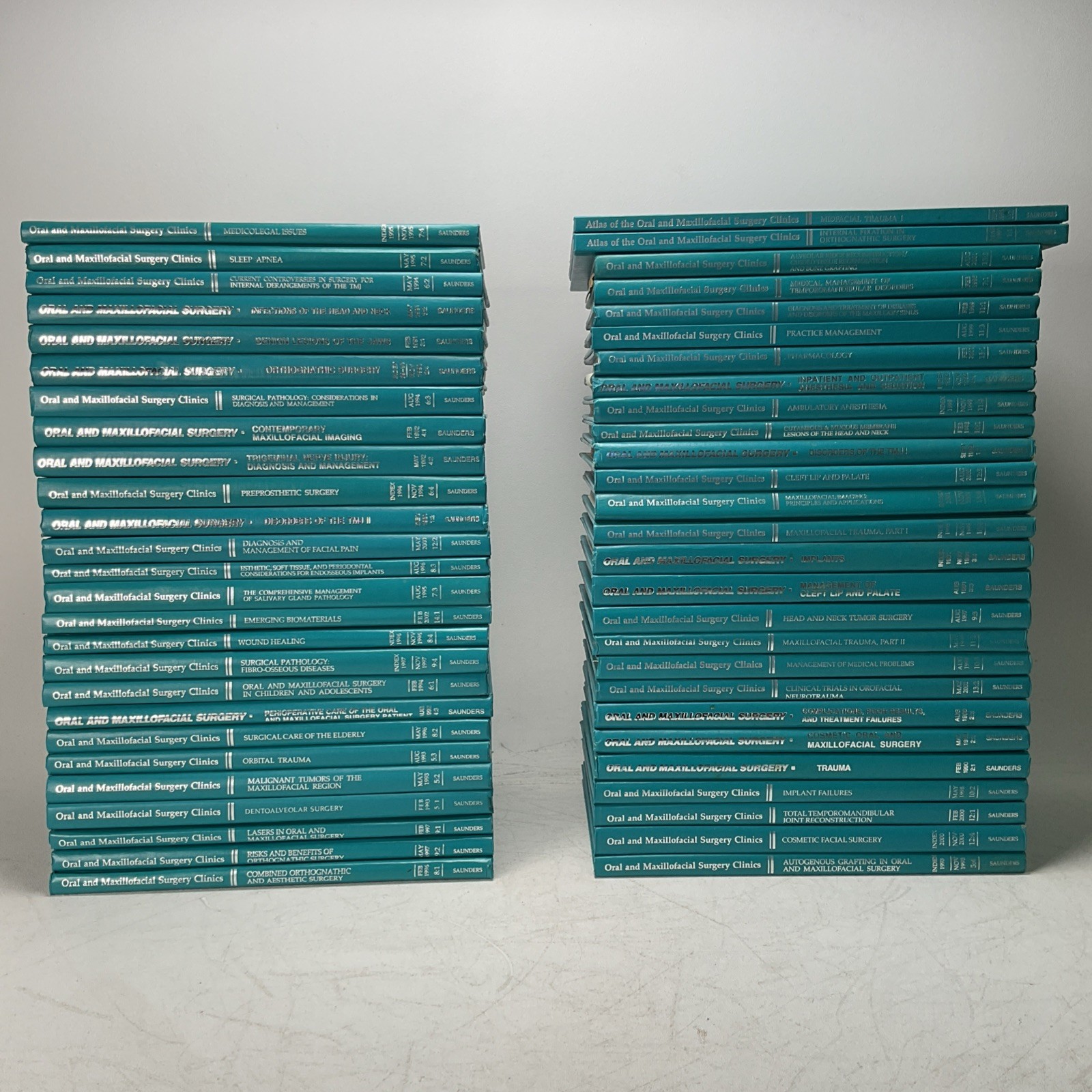 Oral & Maxillofacial Surgery Clinics Of North America Medical Books – Lot Of 53