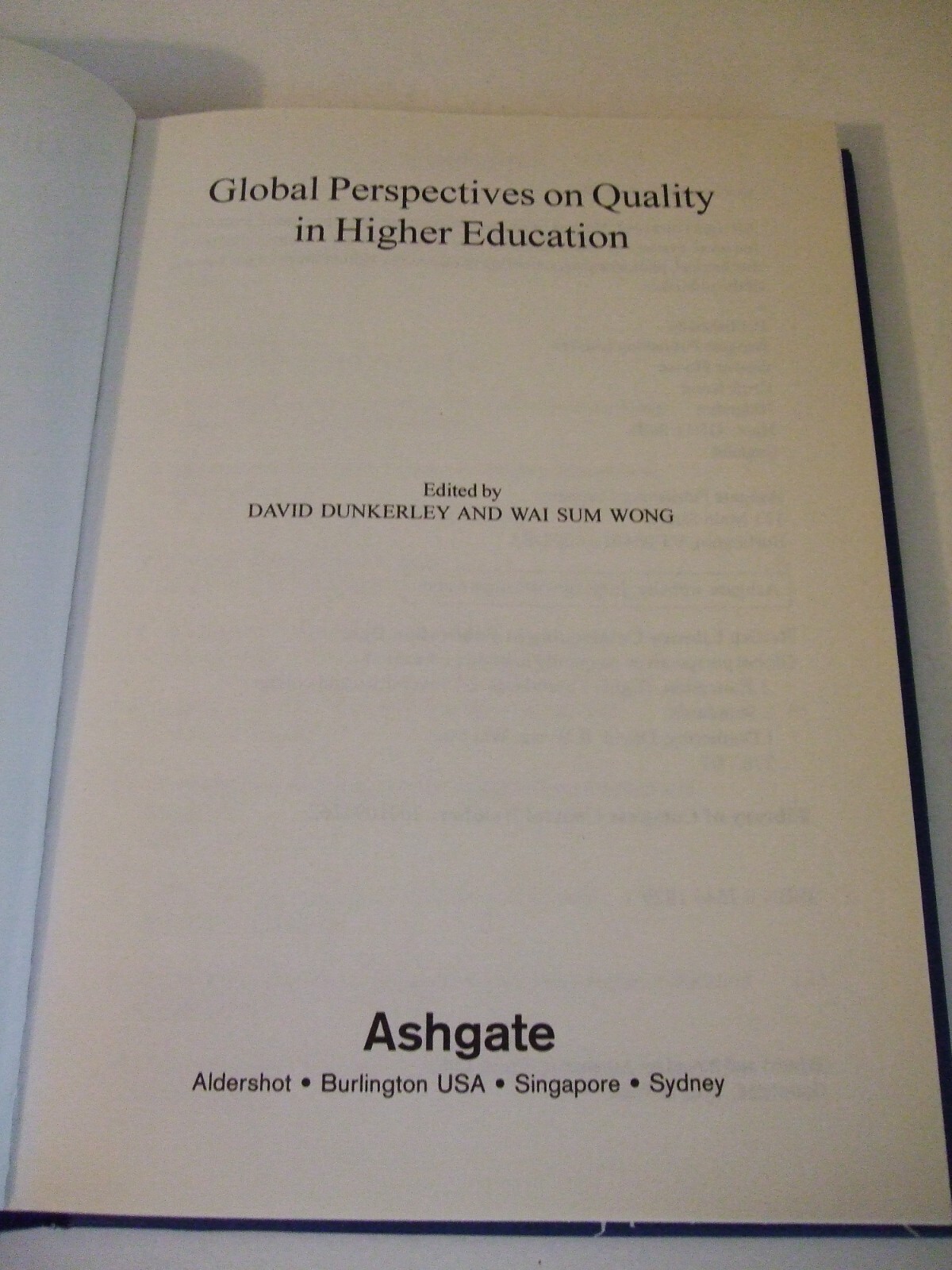 Global Perspectives on Quality in Higher Education