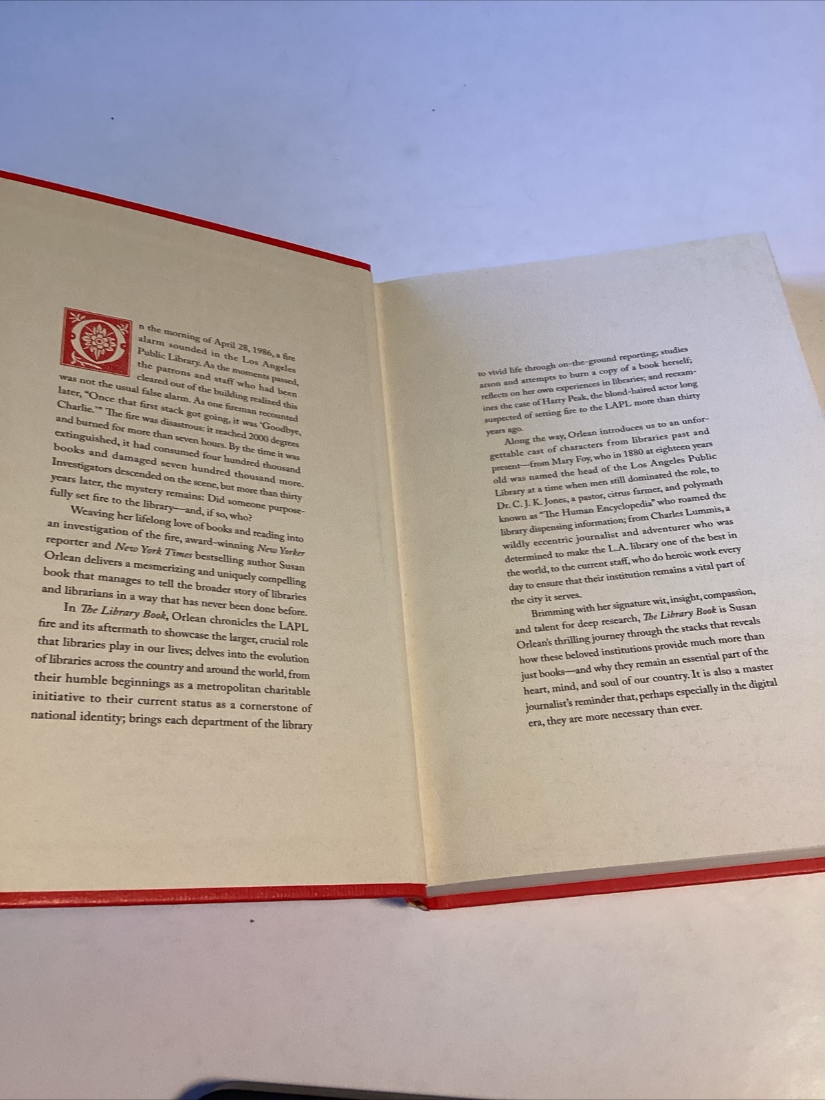 The Library Book *SIGNED* By Susan Orlean HC
