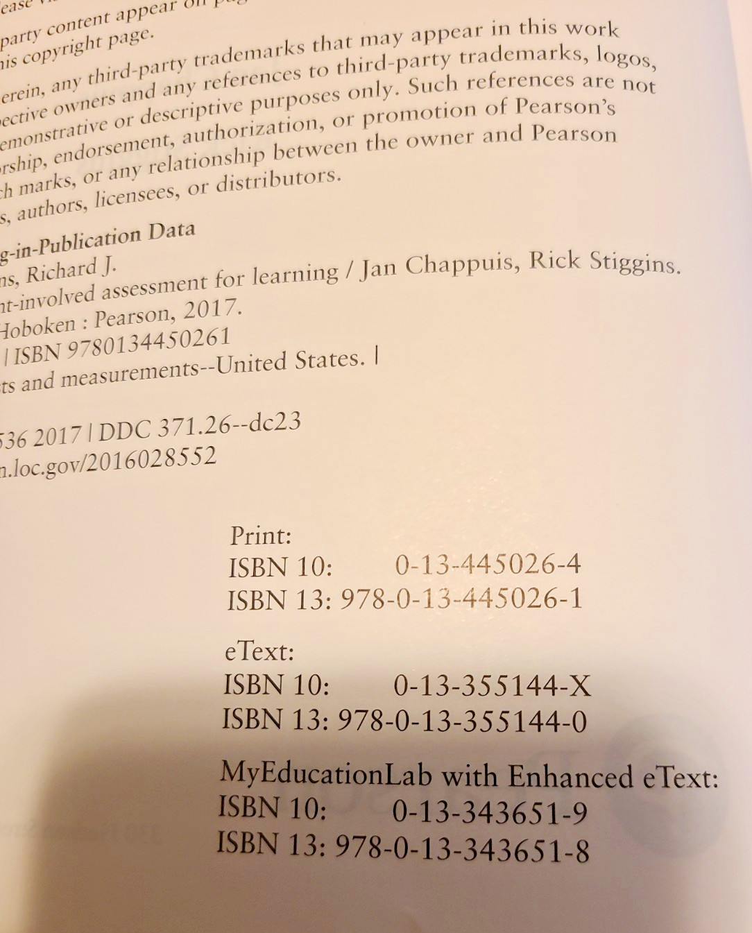 Intro to Student-Involved Assessment for Learning by Rick Stiggins 7th Edition