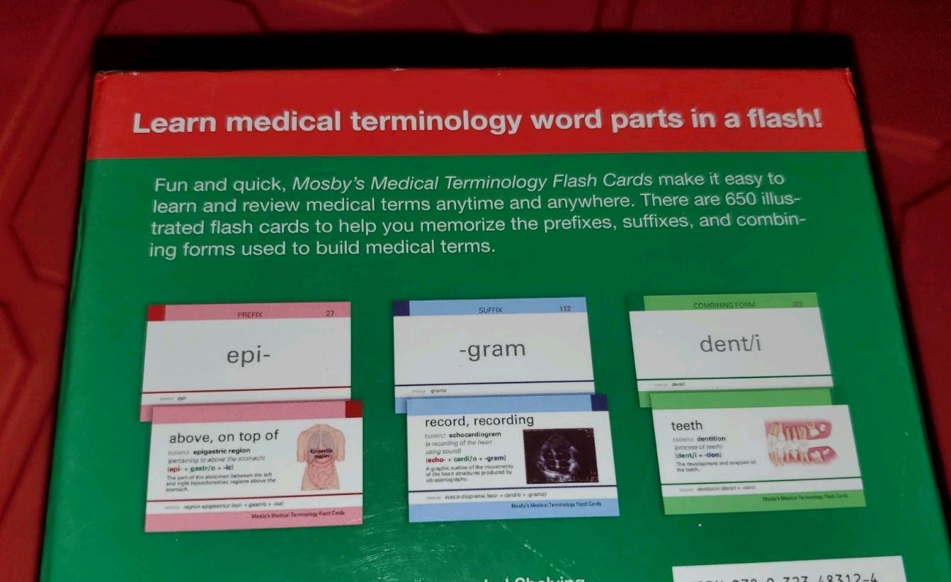 Mosby’s Medical Terminology Flash Cards – Cards, by Mosby – Good FREE SHIPPING