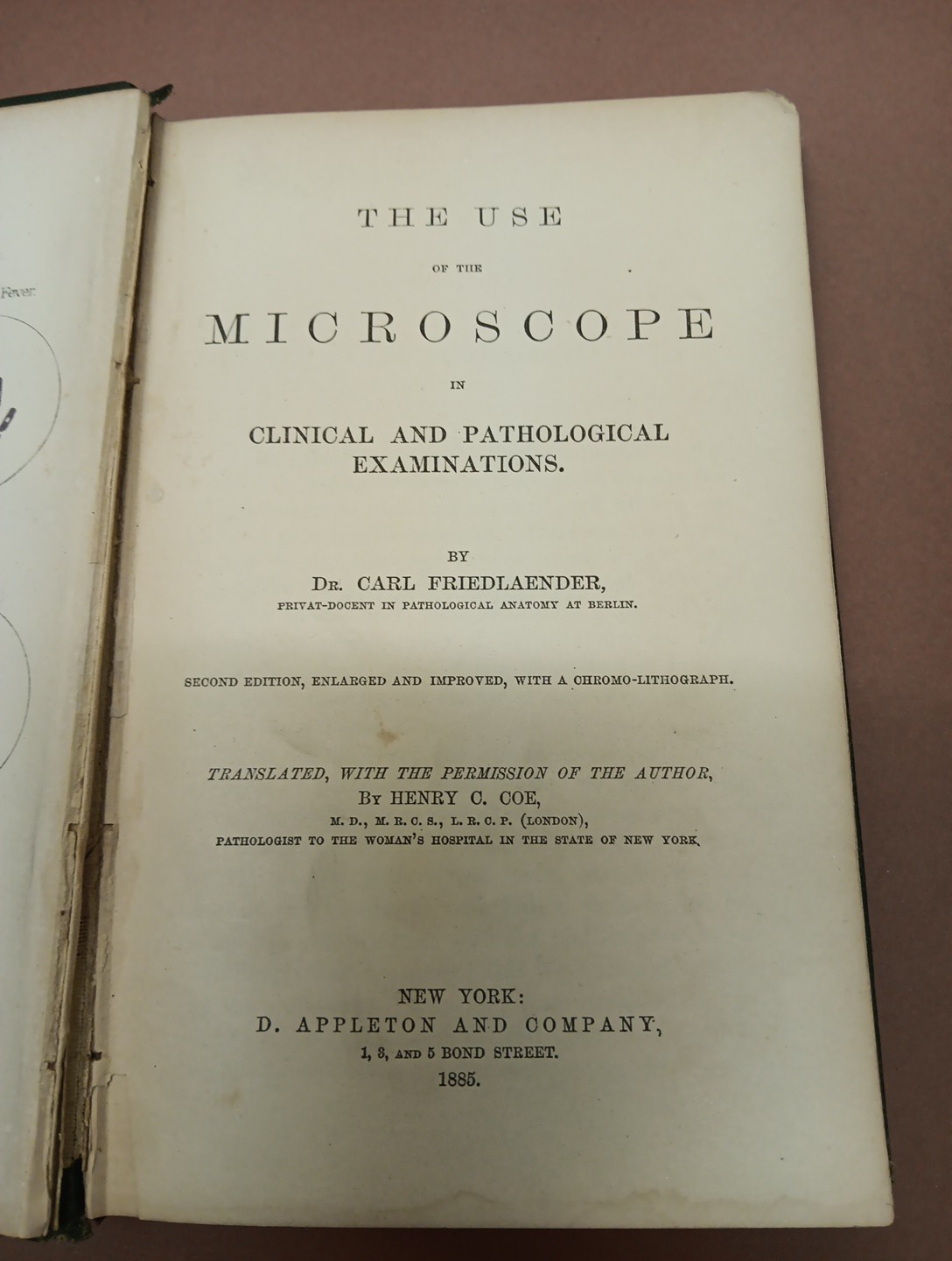 CARL Friedlaender THE USE OF THE MICROSCOPE 1885 Chromo-Lithograph HC Science