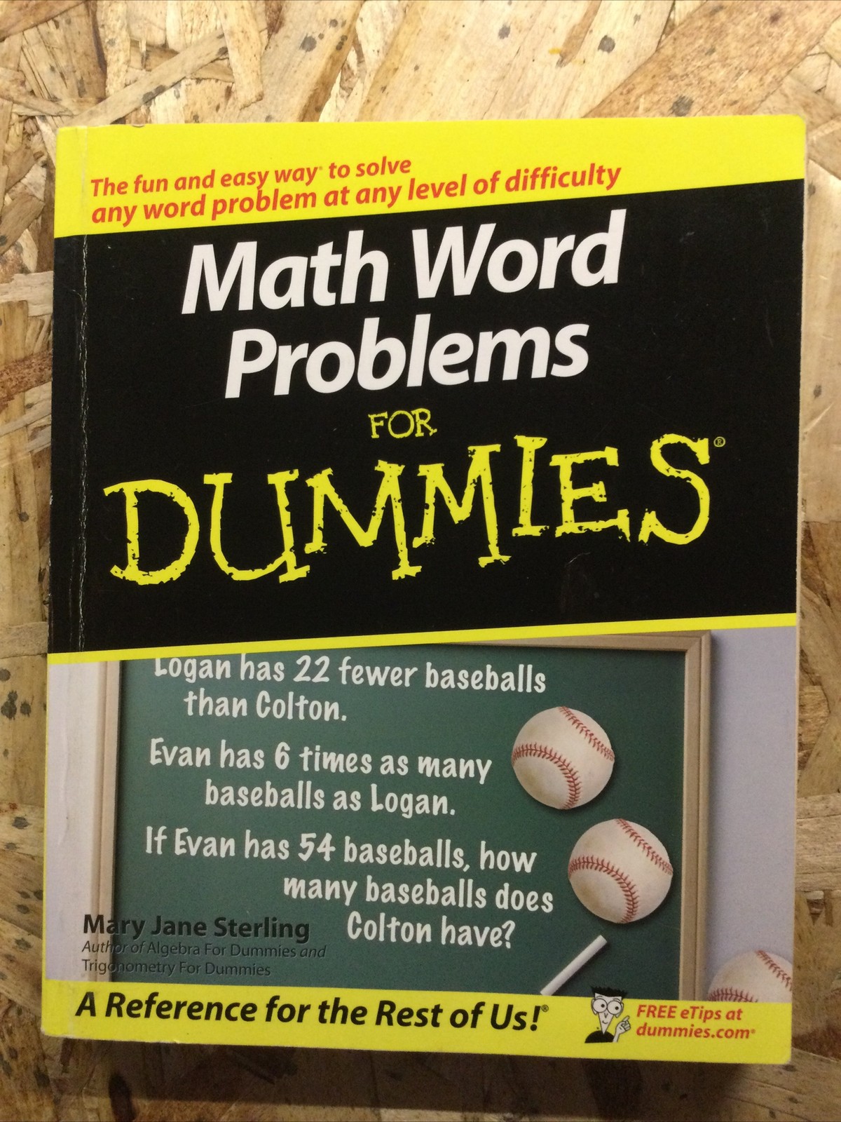 Math Word Problems for Dummies by Mary Jane Sterling (2007, Trade Paperback)