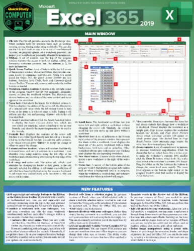 Microsoft Excel 365 2019: A Quickstudy Laminated Sotware Ref – VERY GOOD