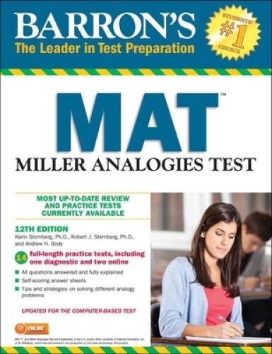 Barron’s MAT, 12th Edition: Miller Analogies Test – Paperback – VERY GOOD