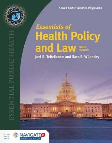 Essentials Of Health Policy And Law (Essential Public Health) – Paperback – GOOD