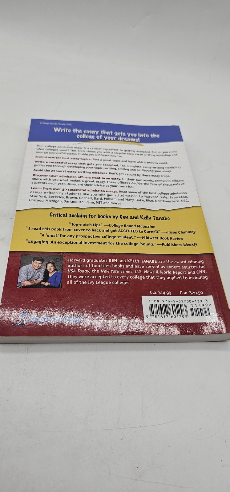 Accepted 50 Successful College Admission Essays by Kelly Tanabe