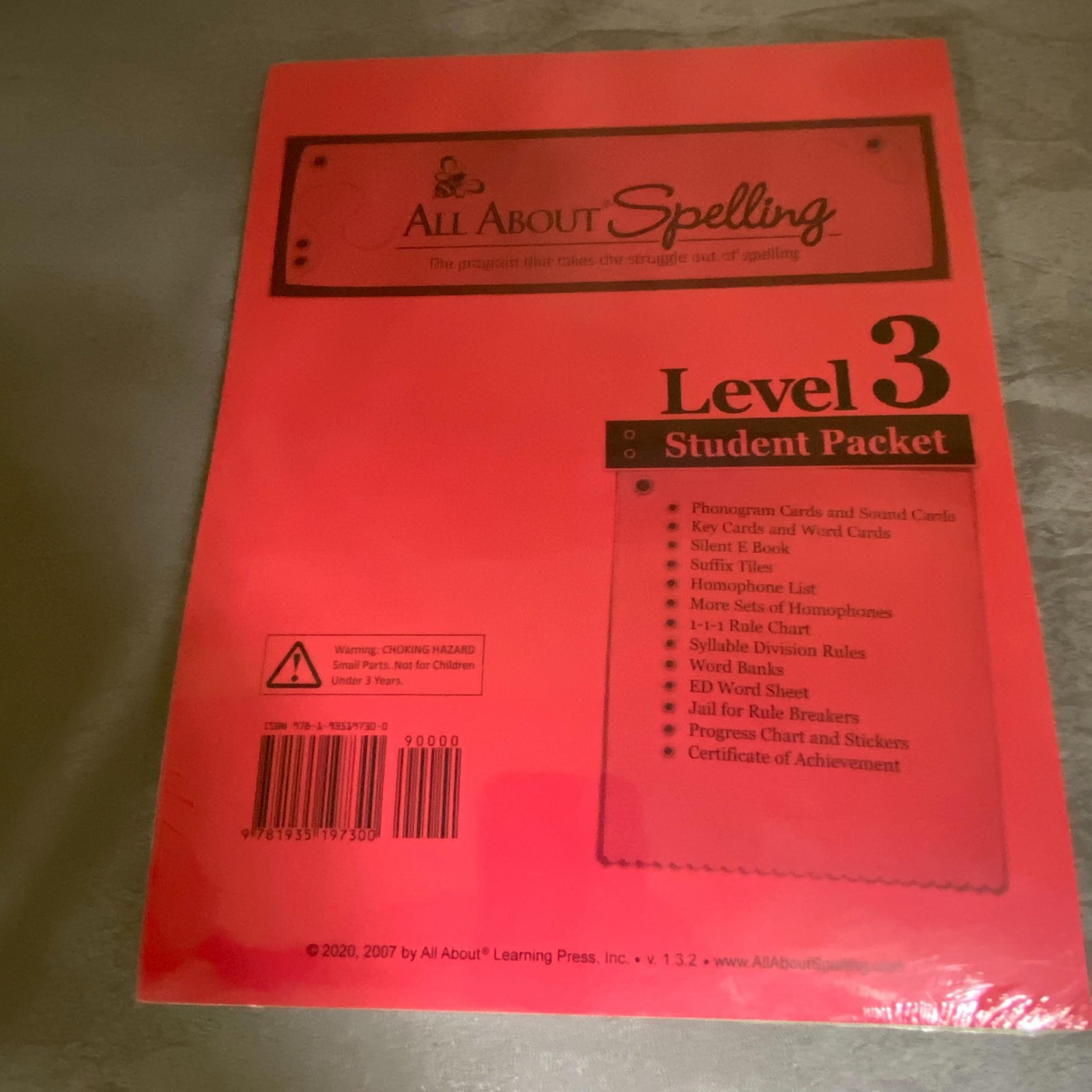 All About Spelling Level 3 Student Packet Phonics Kit Homeschool AALP Set