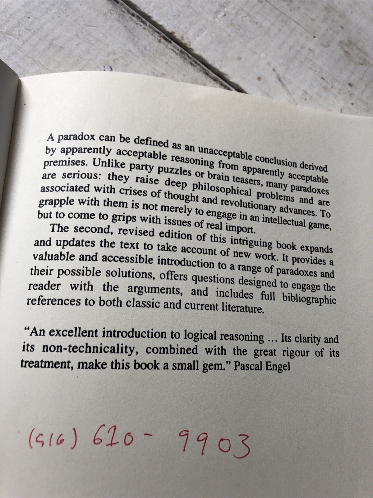 Paradoxes R M Sainsbury Philosophy Paperback