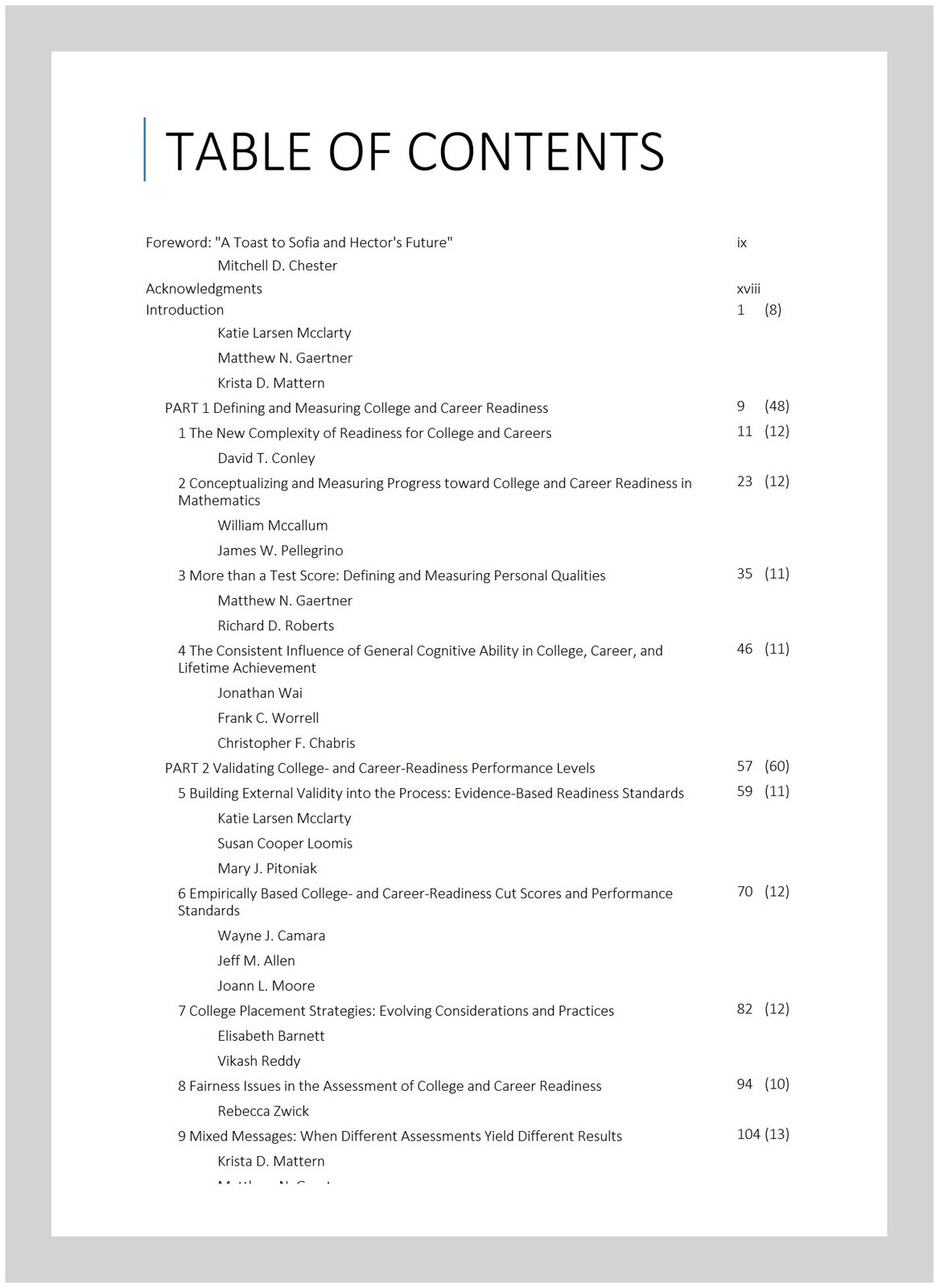 Preparing Students for College and Careers : Theory, Measurement, and Educati…