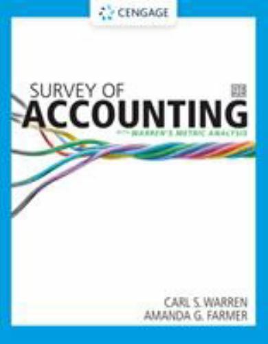 Survey of Accounting : With Warren’s Metric Analysis, Hardcover by Warren, Ca…