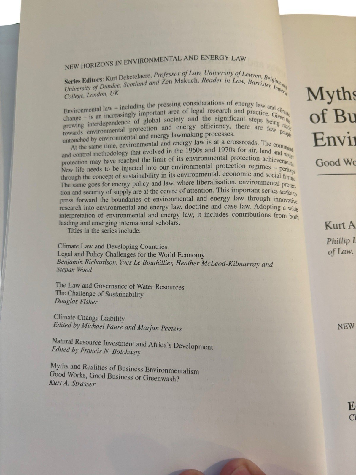 Myths & Realities of Business Environmentalism Good Works Good Business Or