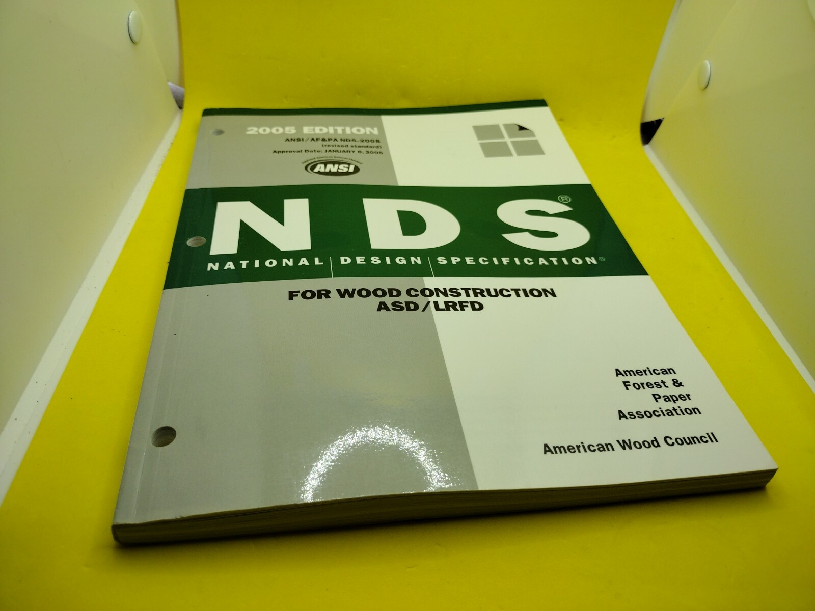 NATIONAL DESIGN SPECIFICATION (NDS) FOR WOOD CONSTRUCTION ASD/LRFD