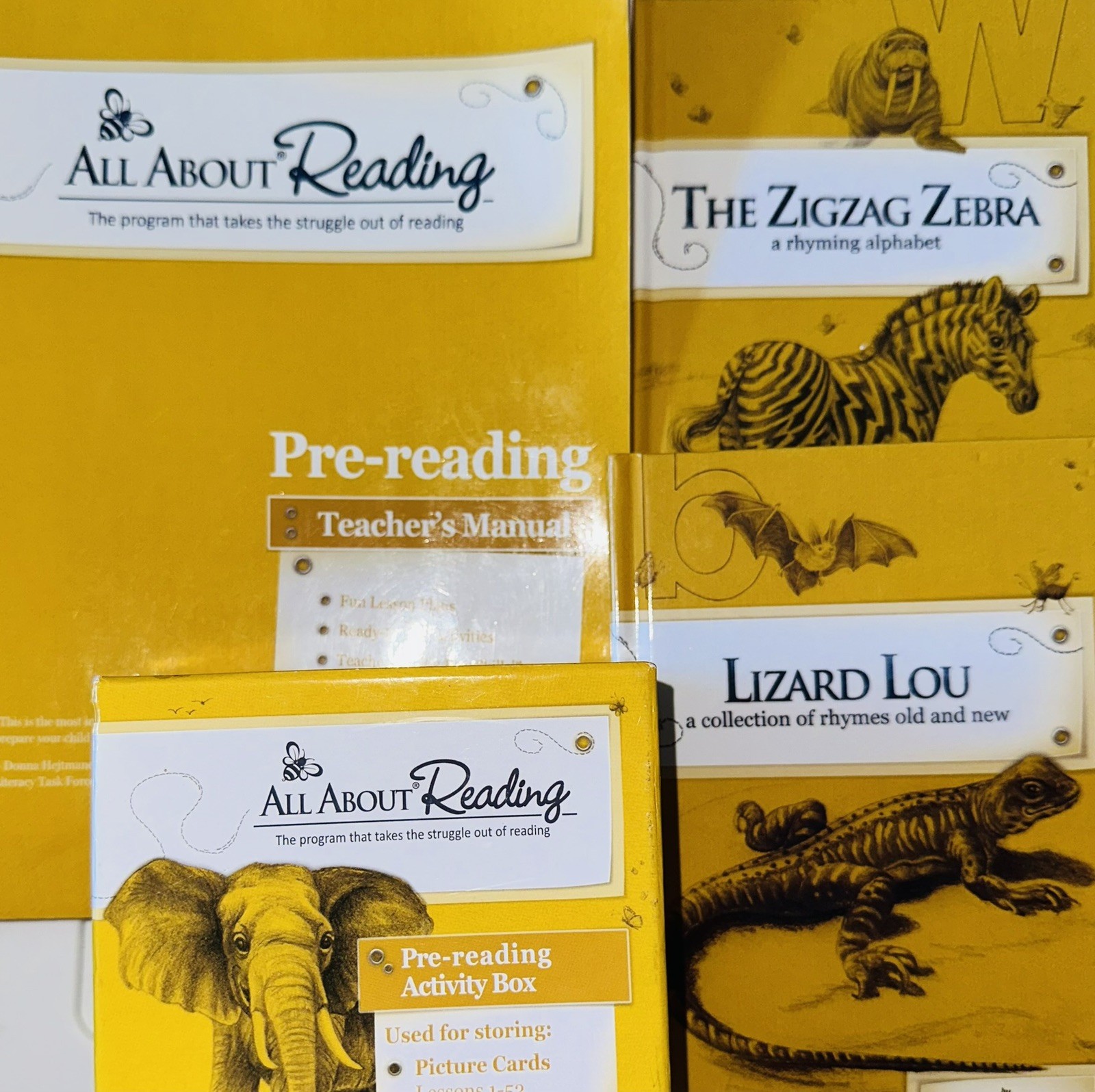 All About Reading Pre-Reading SET – Teachers Manual, Readers, Flash cards