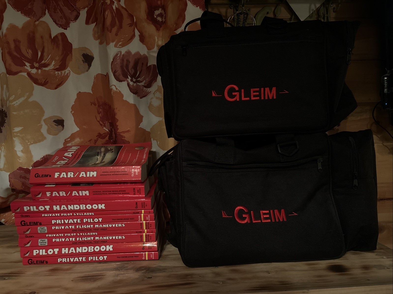 Pilot Handbook Gleim Mixed Lot 10 Books + 2 Bags Private Pilot