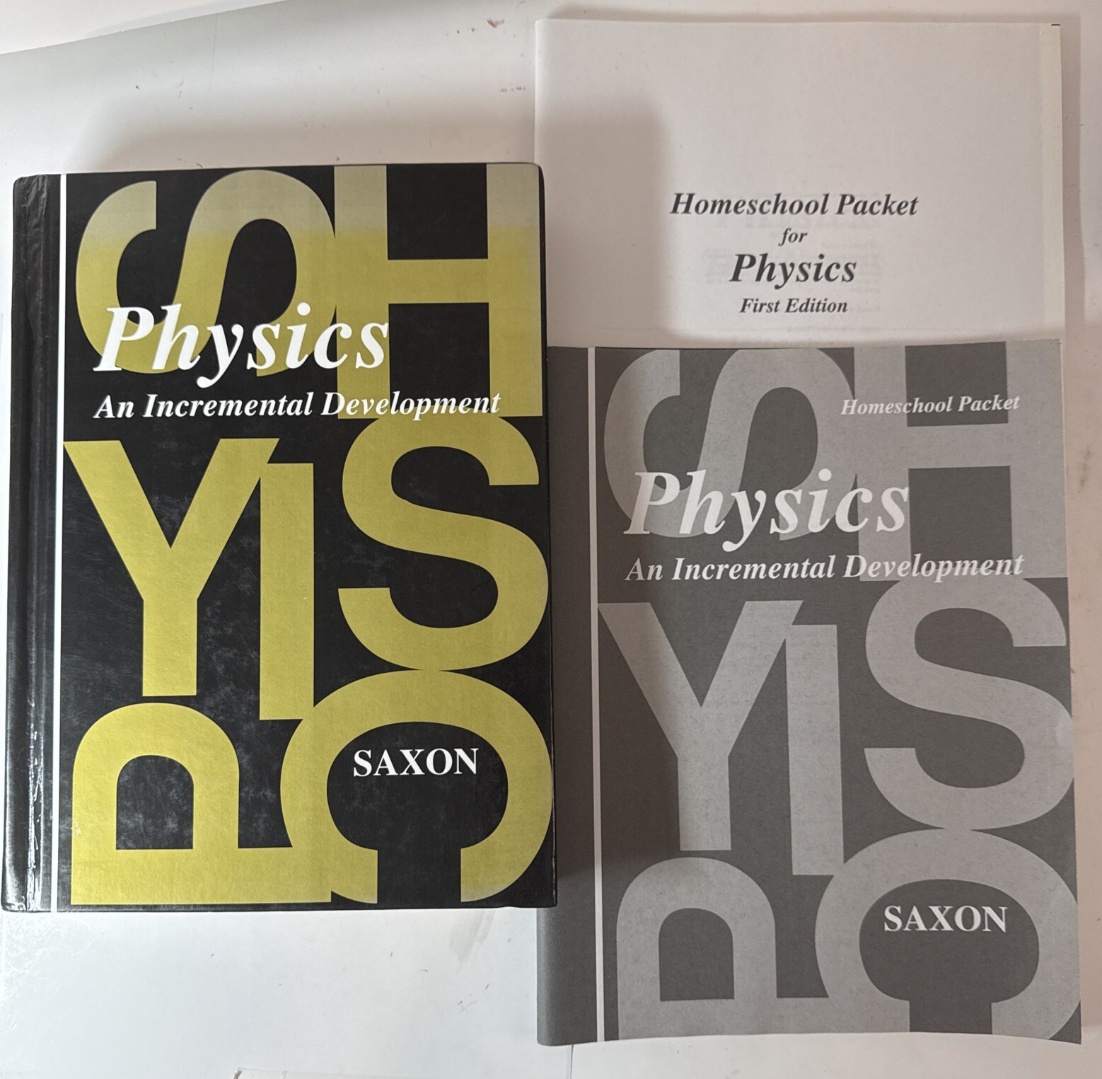 Saxon Physics SET (1st Ed) Student Textbook, Answer Key & Test Forms