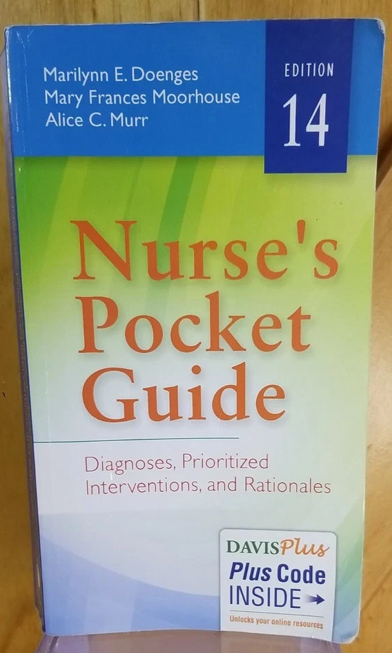 Nurse’s Pocket Guide Diagnoses (2017 PB UNMARKED 14th Ed) Unused Davis Plus Code