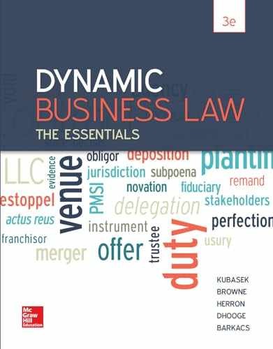 Dynamic Business Law: The – Paperback, by Kubasek Nancy; Browne – Very Good