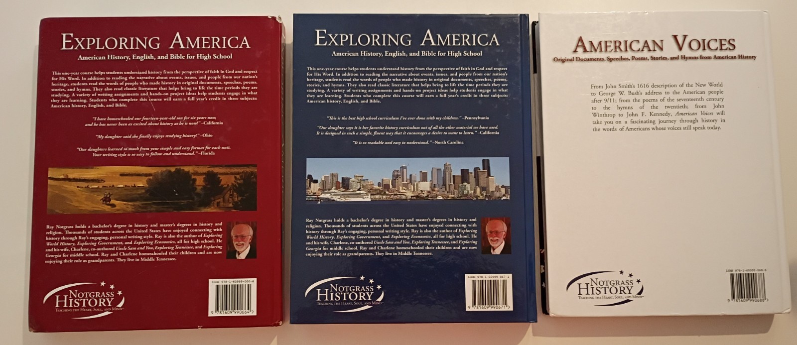 Notgrass Exploring America Set 6 Books Homeschool U.S. History Curriculum Good