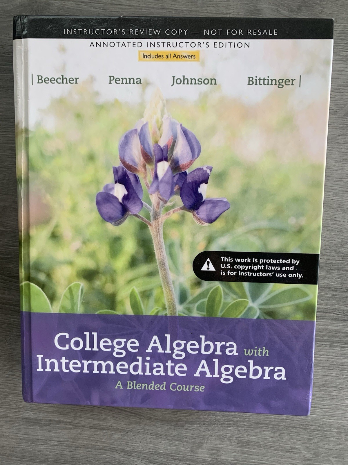 College Algebra with Intermediate Algebra A Blended Course INSTRUCTOR’S ED.