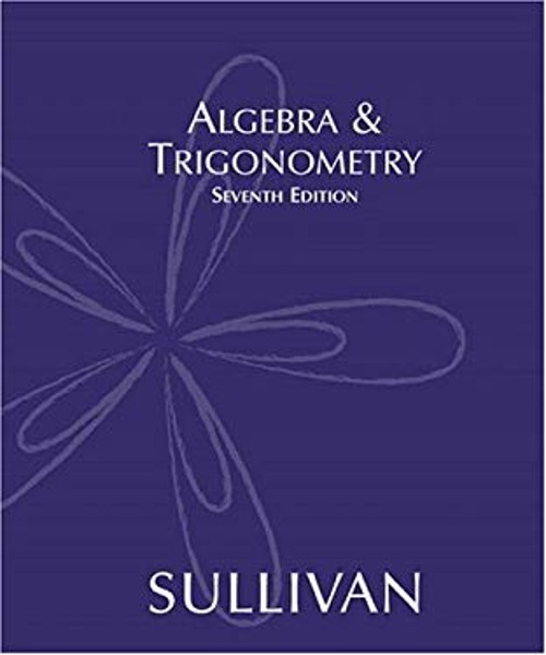 Algebra and Trigonometry Hardcover Michael Sullivan