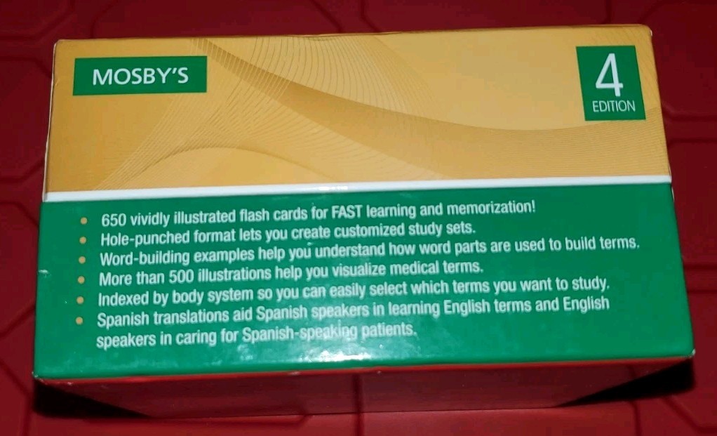 Mosby’s Medical Terminology Flash Cards – Cards, by Mosby – Good FREE SHIPPING