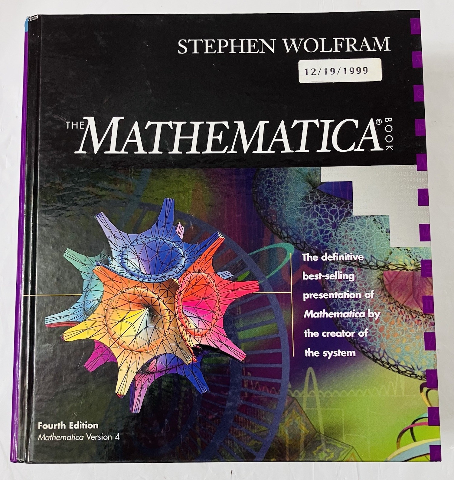The Mathematica Book Stephen Wolfram 4th Ed HC (1999) Version 4 Cambridge Vtg VG