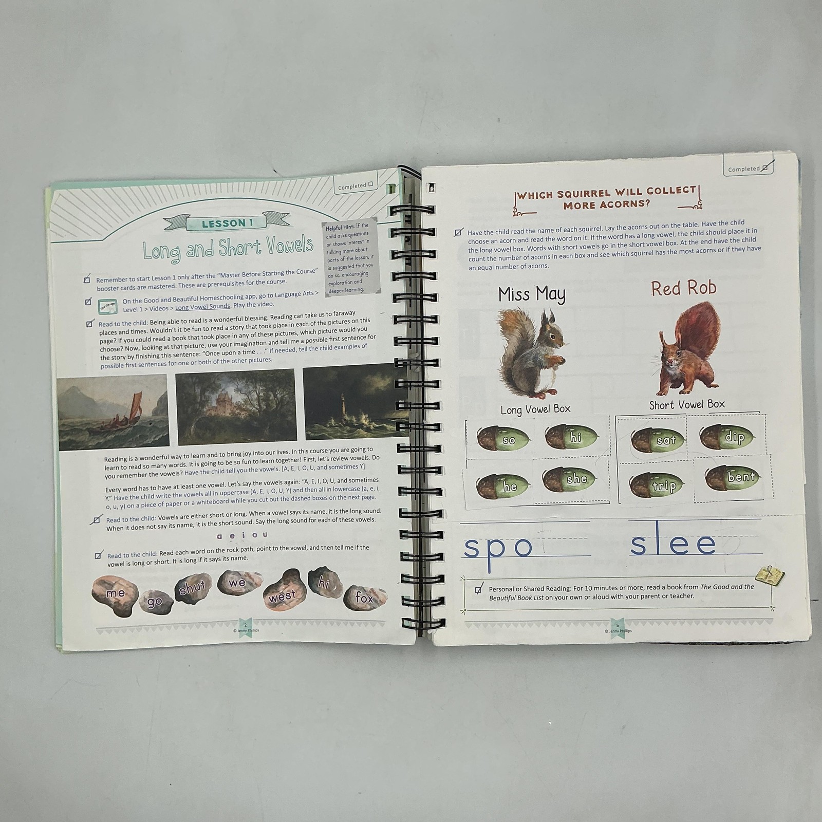 Language Arts Level 1 Red Course Jenny Phillips Good And The Beautiful Spiral