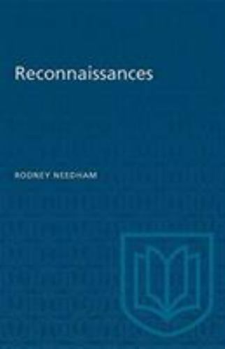 Reconnaissances (Canadian University Paperbooks), Needham, Fellow of All Souls P