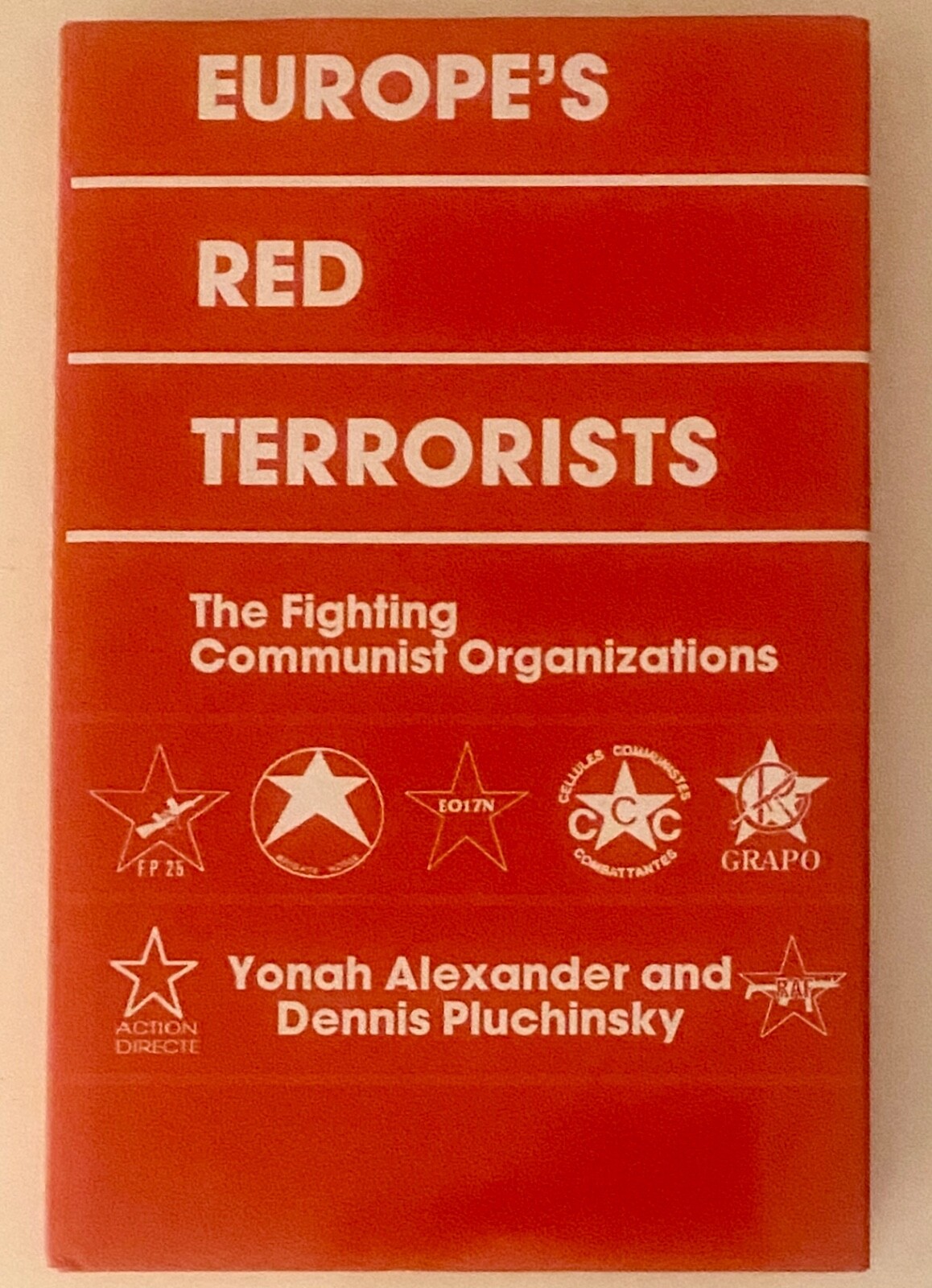Europe’s Red Terrorists, Pluchinsky, Frank Cass, 1992, VG-hc in dj