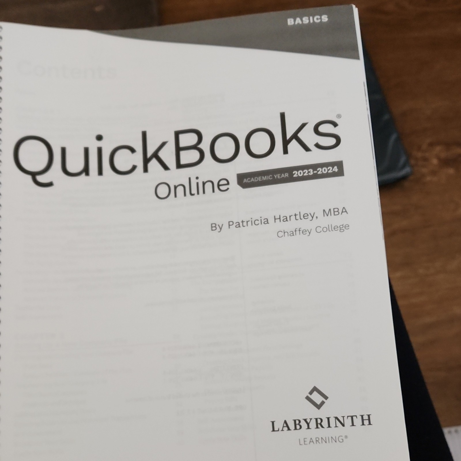 QuickBooks Online Textbook 2023-2024 Patricia Hartley Labyrinth Spiral