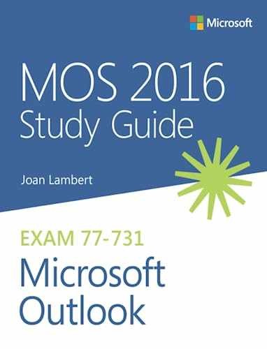 MOS 2016 Study Guide Microsoft Outlook – Paperback, by Lambert Joan – Very Good