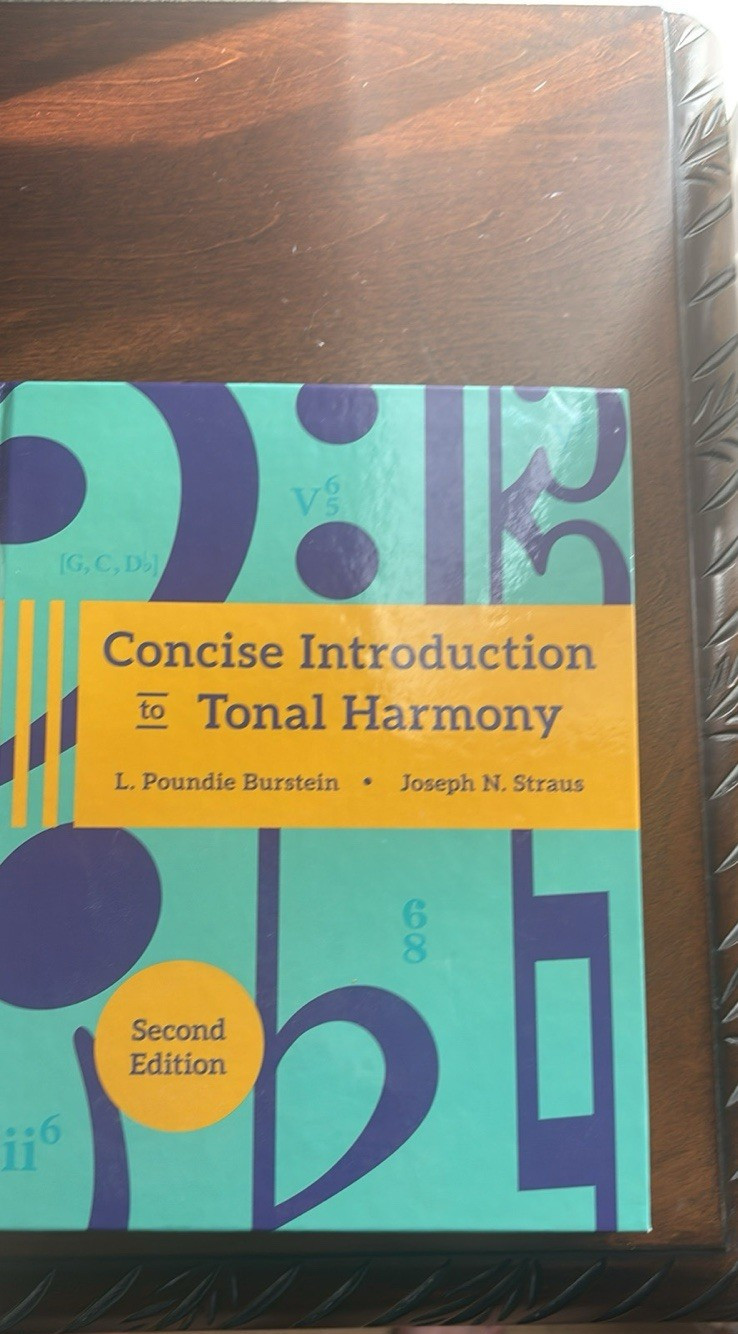 Concise Introduction to Tonal Harmony Textbook 2nd Ed by Burstein & Straus