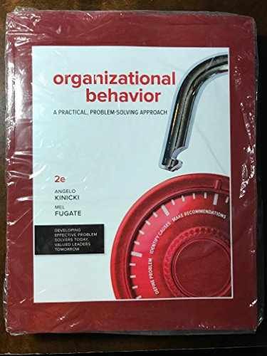 ORGANIZATIONAL BEHAVIOR – Paperback, by Angelo Kinicki; Mel – Acceptable