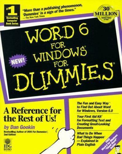Word 6 for Windows for Dummies by Dan Gookin