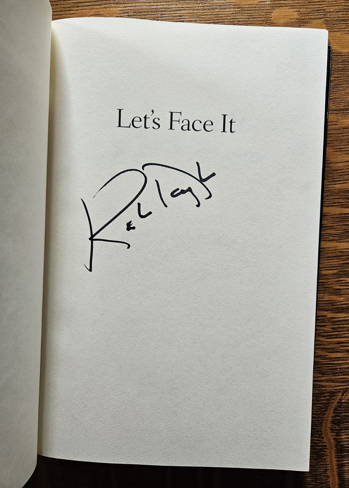 Let’s Face It Kirk Douglas SIGNED First Edition HC 2007