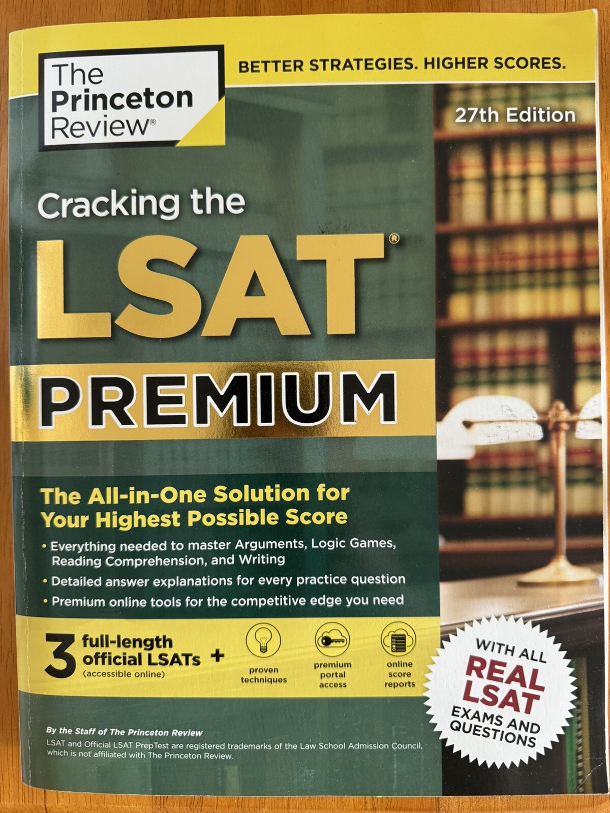Graduate School Test Preparation Ser.: Cracking the LSAT Premium with 3 Real…