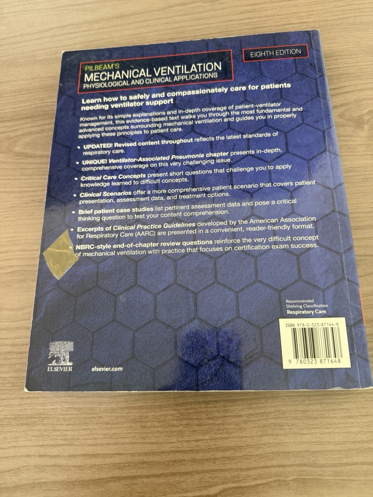 Pilbeam’s Mechanical Ventilation Textbook Eighth Edition by JM Cairo Very Good!
