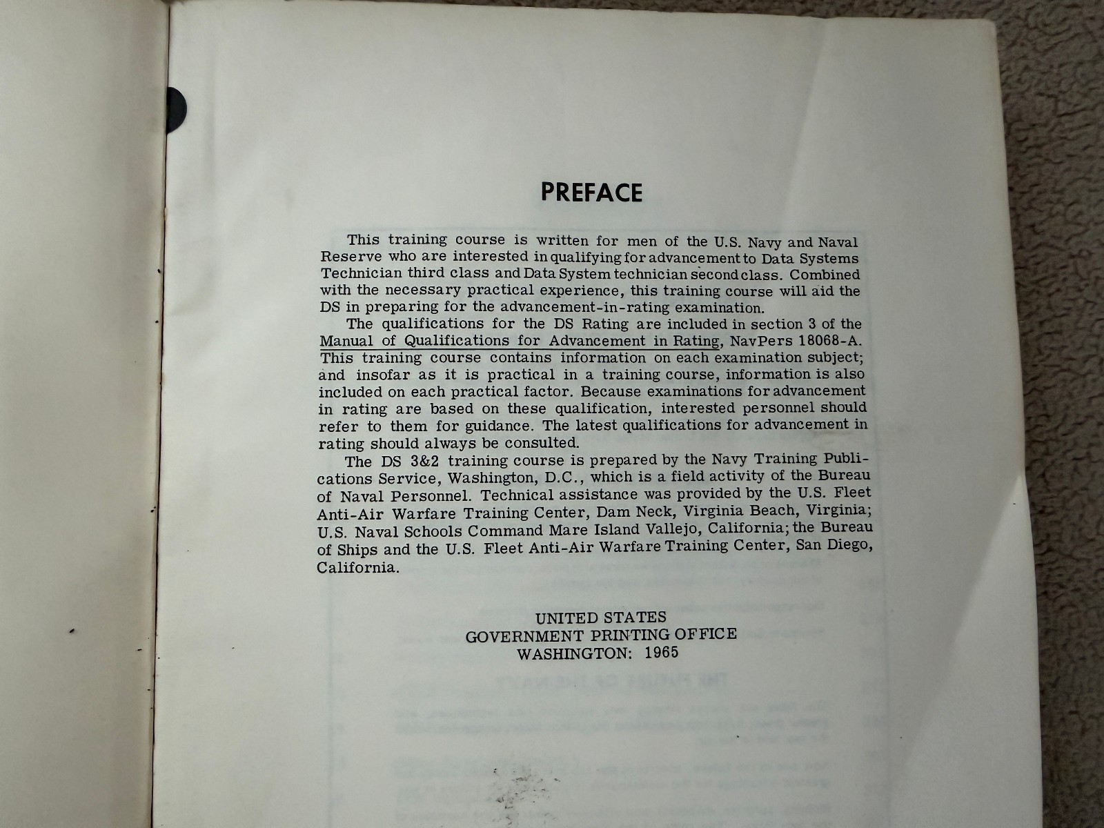 Data Systems Technician By Bureau Of Naval Personnel PB 1965 NAVPERS 10201
