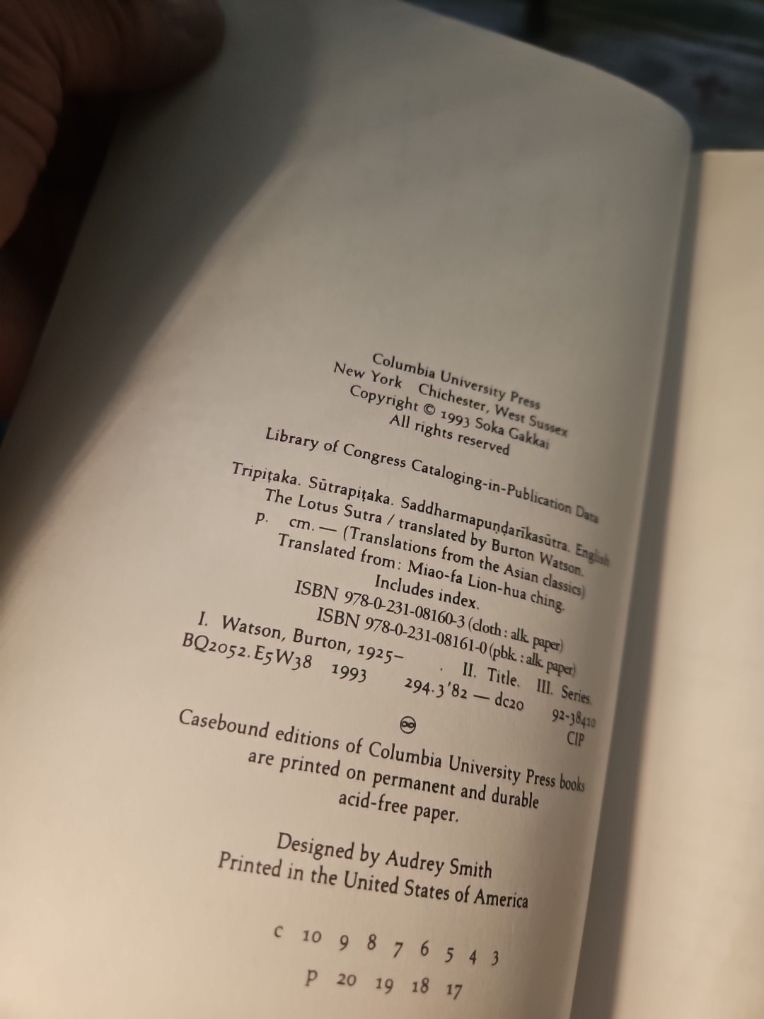 The Lotus Sutra Trade Paperback VG Condition R1